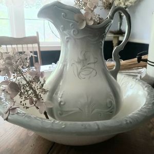 Antique Ironstone pitcher and basin circa 1899-1910